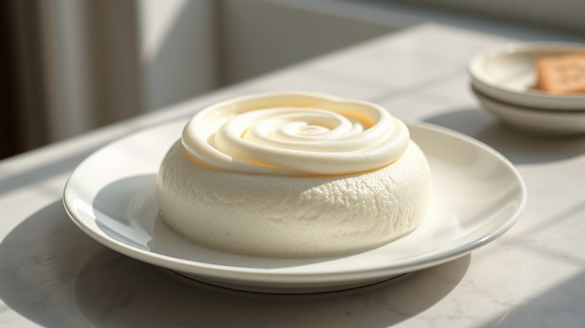 Pudim de claras pronto com calda caramelizada dourada, sobremesa leve e aerada servida em prato elegante