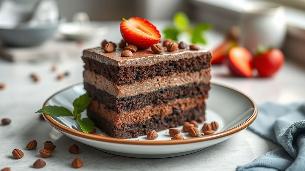 Bolo de chocolate simples no liquidificador pronto, fofinho e coberto com calda brilhante