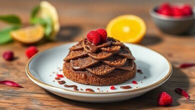Brigadeiro de panela sem manteiga servido em um potinho elegante, cremoso, brilhante e polvilhado com granulado.