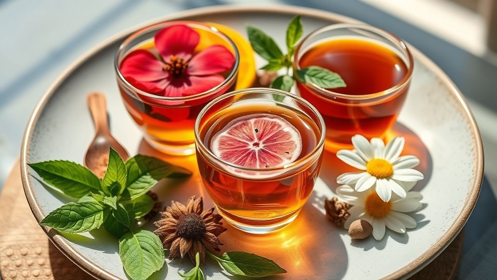 Xícara de chá poderosa pronta para consumo, fumegante e saudável, destacando os benefícios dos chás poderosos para detox e energia