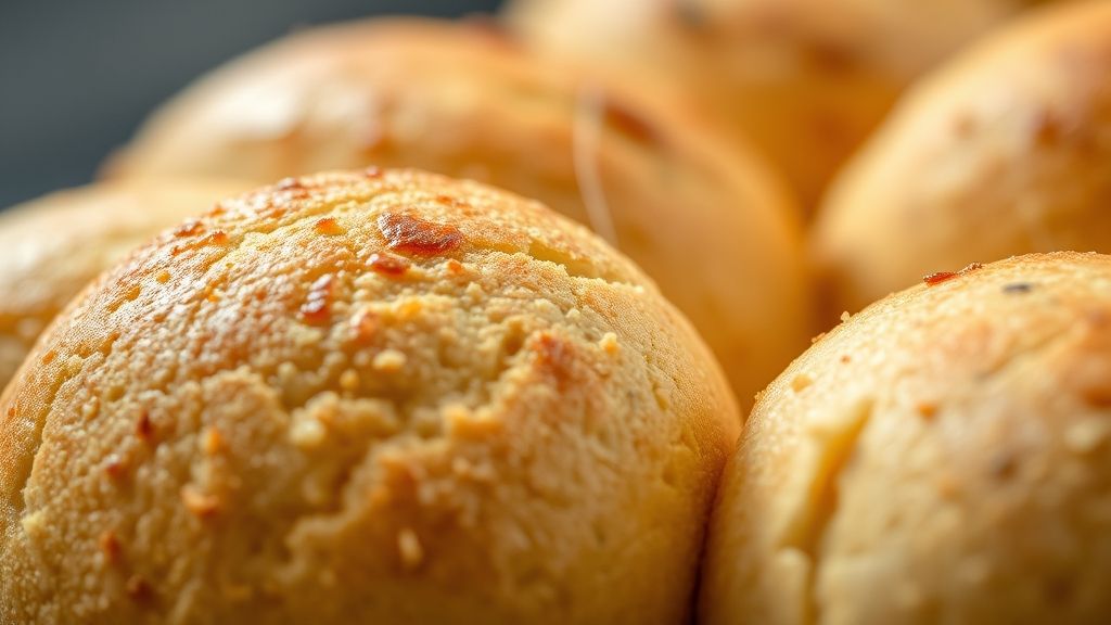 Close-up mostrando o interior macio e a casquinha dourada da broa fit de fubá recém-assada