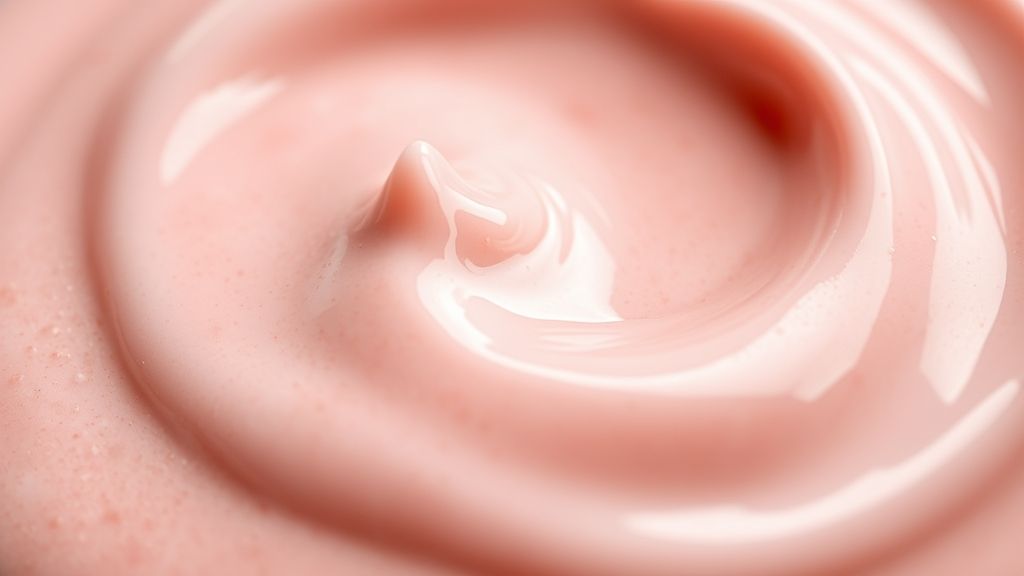 Close-up do molho rosé em textura cremosa, com colher destacando o brilho e consistência suave.