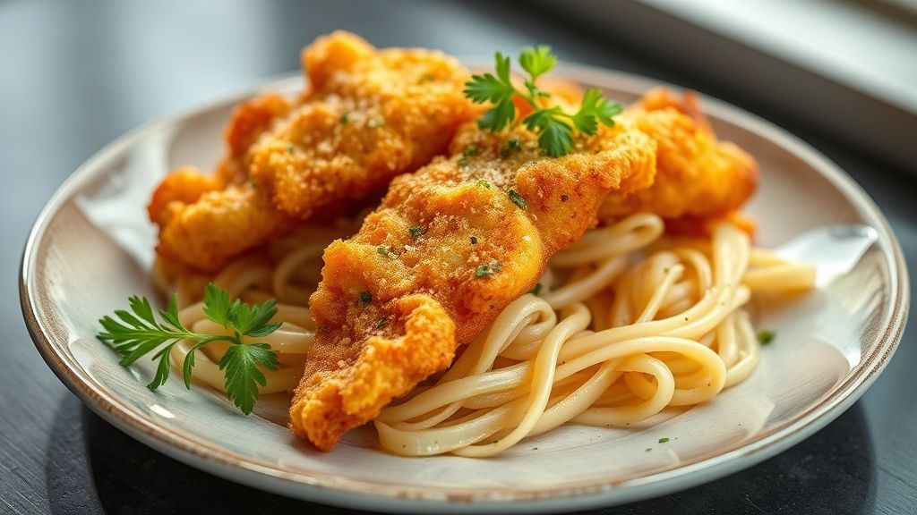Fogazza crocante recheada de queijo e presunto, dourada e frita, servida quente e apetitosa, receita de fogazza crocante pronta para consumo