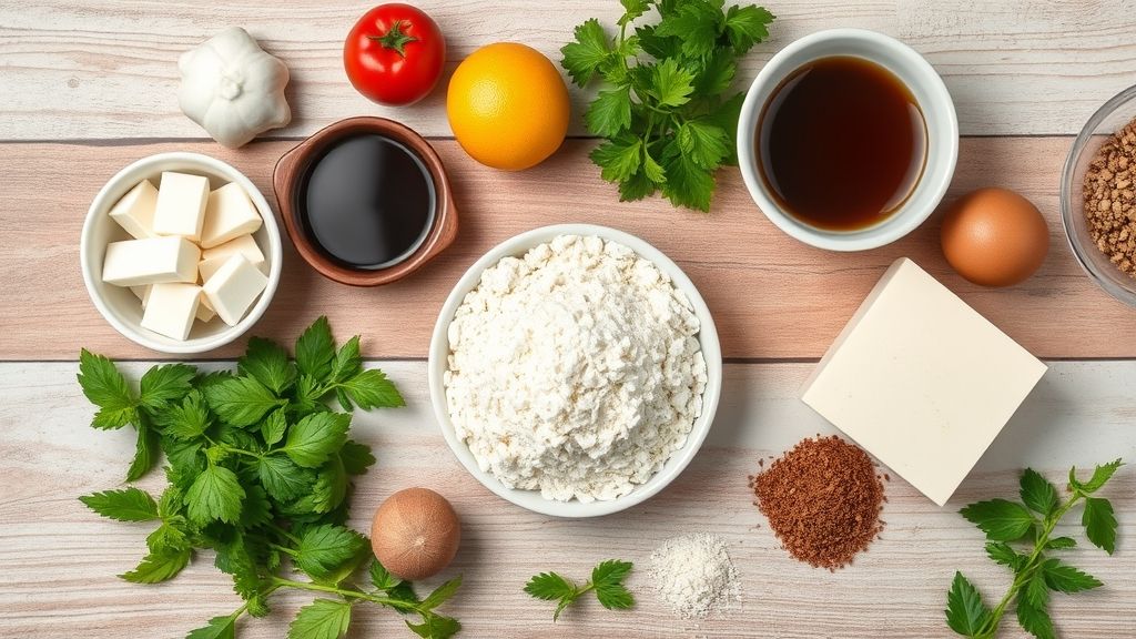 Ingredientes da calda de chocolate (leite, achocolatado e açúcar) organizados em uma bancada.