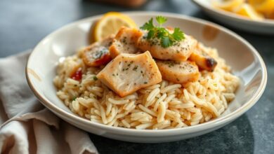 Prato colorido e fumegante de arroz com pequi e carne de sol, com grãos soltinhos e pequis amarelos em destaque
