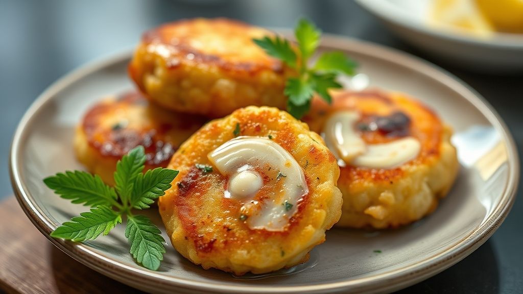 Bolinho de chuva perfeito com casquinha dourada e miolo fofinho servido em prato rústico