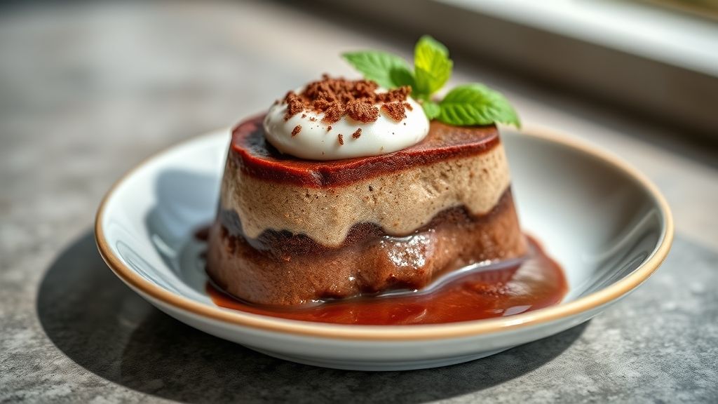 Brigadeirão cremoso pronto decorado com ganache e granulado, sobremesa de chocolate irresistível