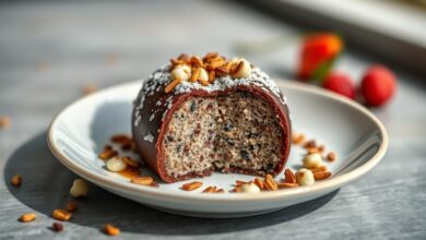 Brigadeiros perfeitos com brilho intenso e textura cremosa, servidos em forminhas sobre uma mesa elegante