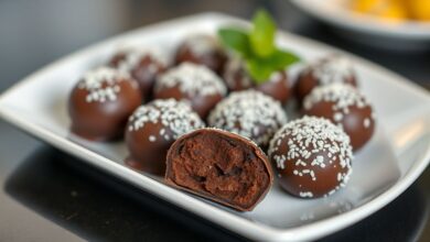 Brigadeiros enrolados e brilhantes, prontos para servir em forminhas coloridas