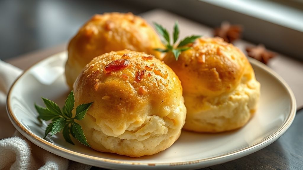 Broa de fubá com erva-doce dourada e crocante recém-assada sobre prato rústico de madeira