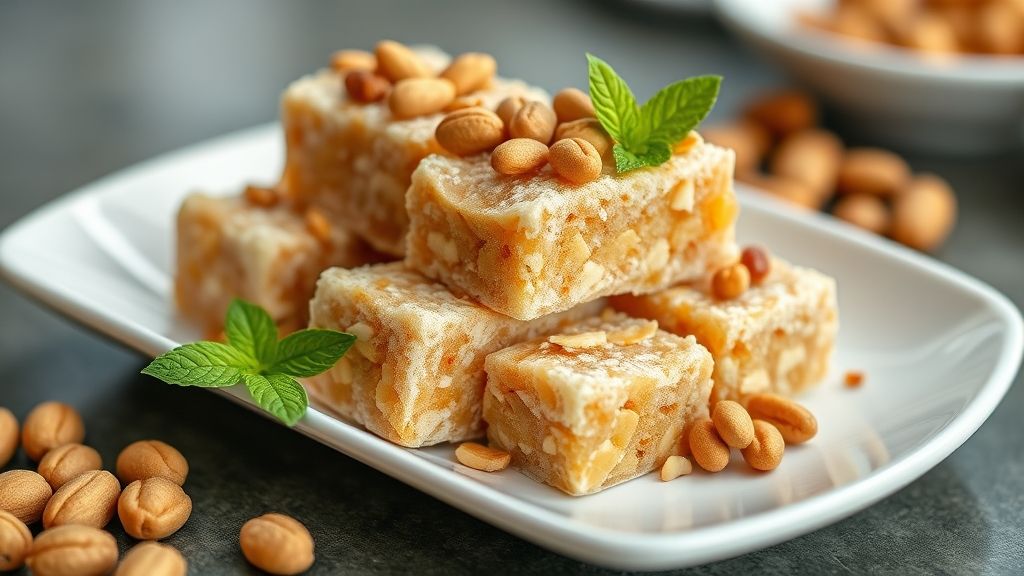 Cajuzinho de amendoim tradicional finalizado, coberto com açúcar e decorado com metade de amendoim