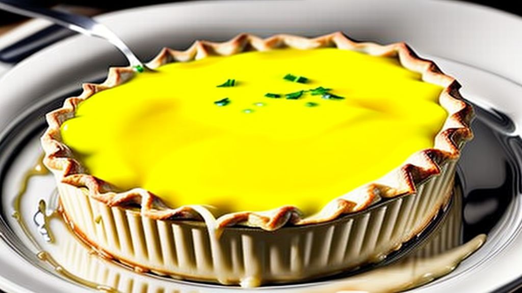 Close-up do interior cremoso da torta cortada, mostrando camadas e textura