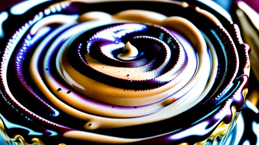 Close-up da fatia de brigadeirão cremoso com cobertura de ganache, realçando a textura macia