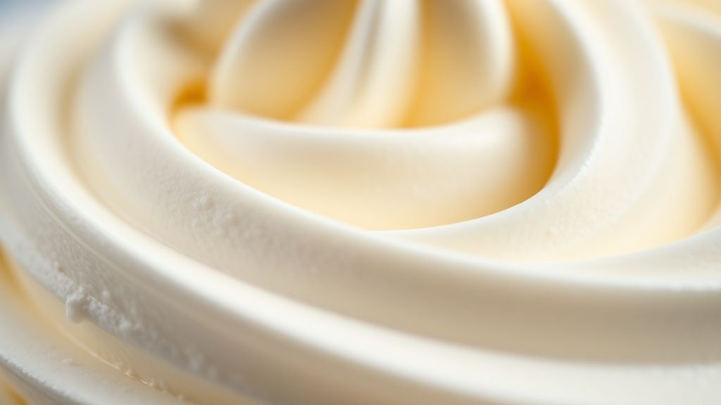 Close-up do chantininho finalizado, mostrando picos firmes e textura aerada