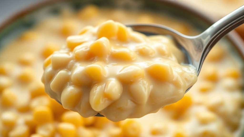 Close-up mostrando a textura cremosa e o brilho do creme com salsinha por cima