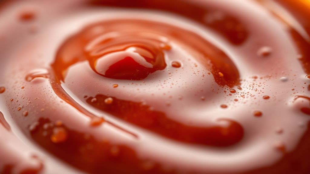 Close-up do molho cremoso pronto, evidenciando textura homogênea e brilho