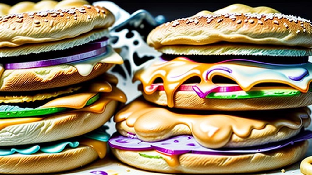 Close-up do pastel aberto revelando recheio derretido e crocância dourada.