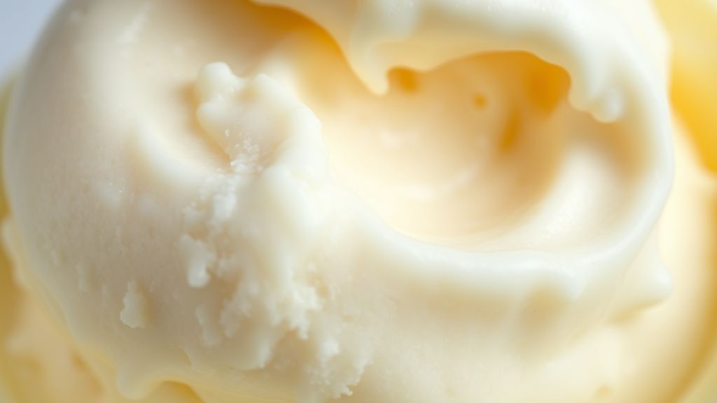 Close-up do sorvete caseiro com gelatina, mostrando a textura cremosa e as cores vibrantes