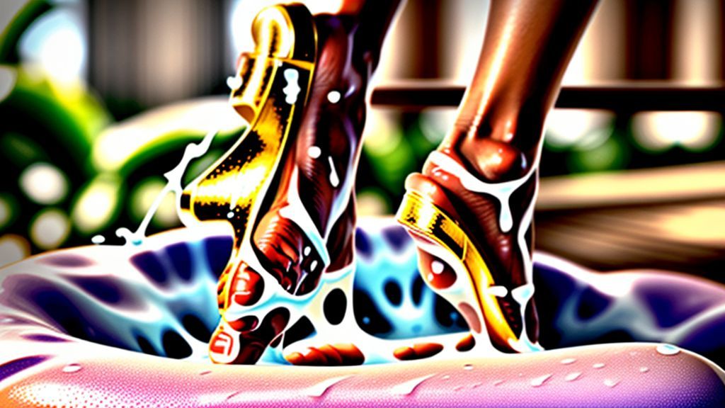 Close-up dos pés macios e hidratados, destacando o resultado suave do tratamento