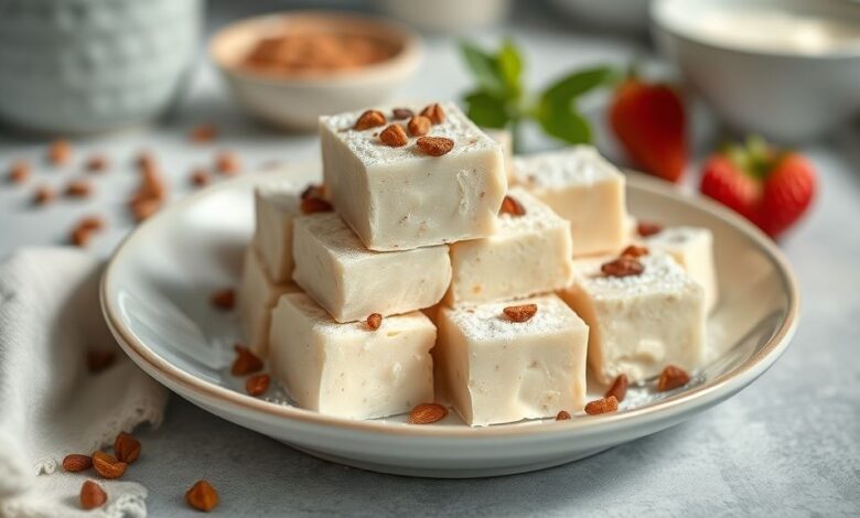 Bolinhas de doce de leite ninho caseiro em forminhas coloridas, com textura cremosa e acabamento delicado