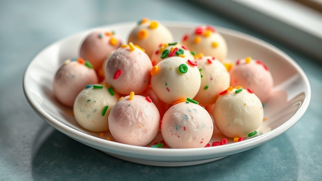 Doce de Leite Ninho Colorido em bolinhas vibrantes e cremosas, pronto para servir em festas