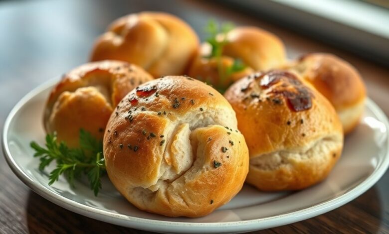 Pães franceses dourados, com casca crocante e miolo leve, servidos em uma cesta rústica.