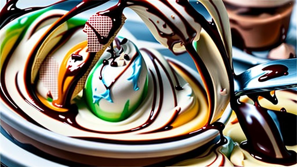 Mãos misturando o mousse de chocolate em uma tigela durante o preparo.