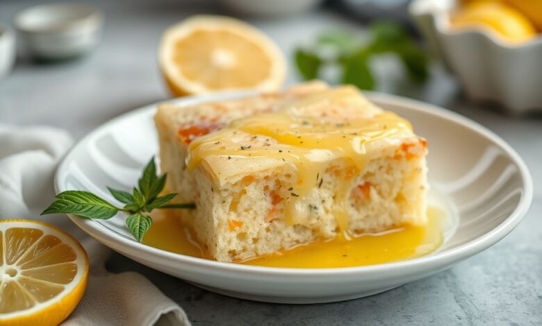 Creme de limão cremoso e brilhante em uma tigela, com raspas frescas no topo