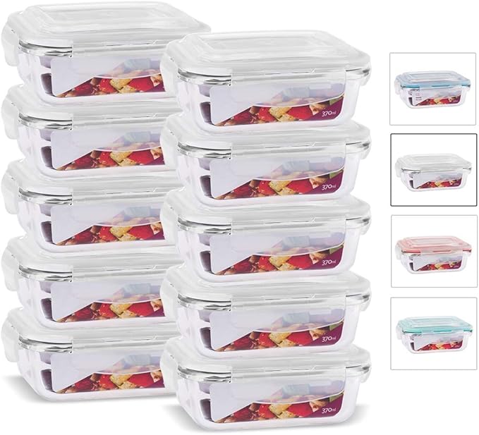 Kit potes de vidro pequenos 370ml House Organizer