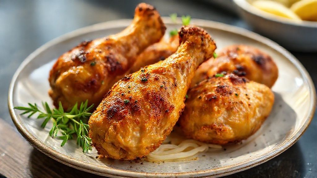 Coxinha da asa assada no forno dourada e suculenta, mostrando textura crocante do frango