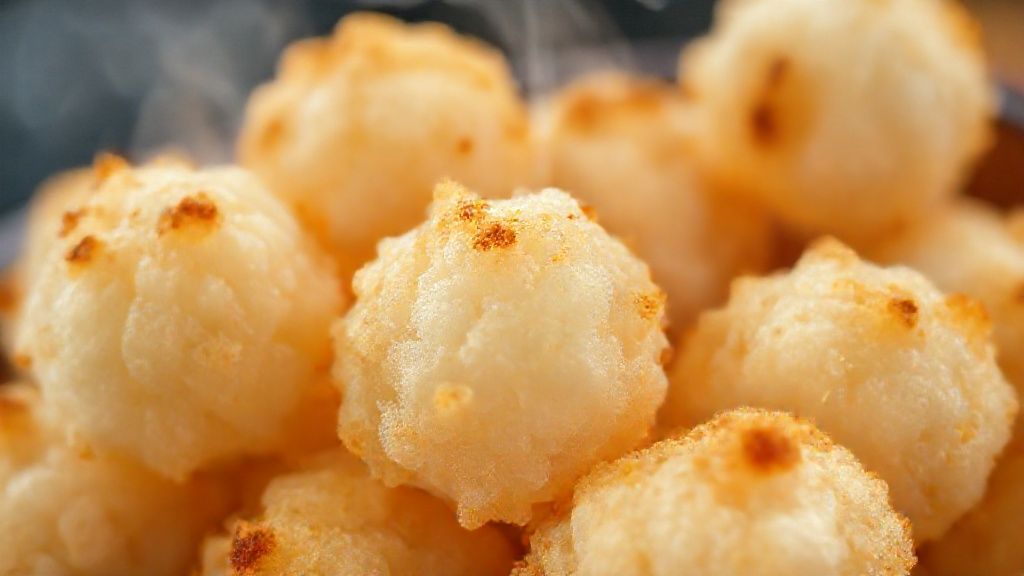 Close-up do prato pronto, destacando a textura e os detalhes