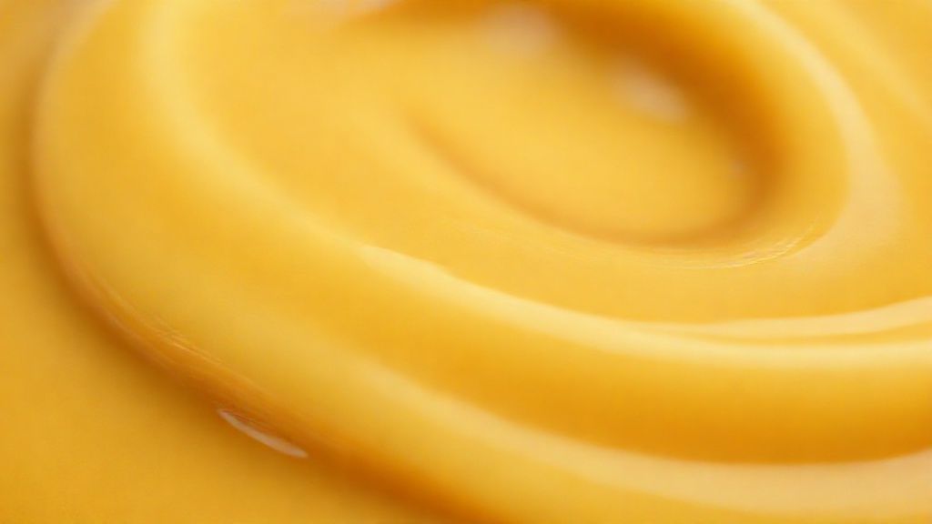 Close-up do doce de leite sendo servido com colher, destacando a textura cremosa e cor dourada