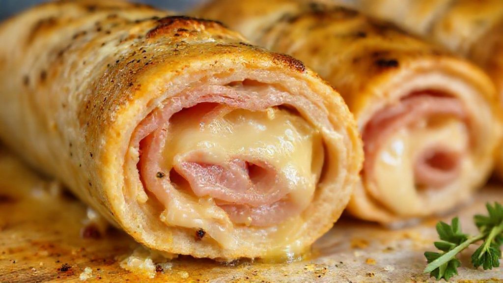 Close-up mostrando o interior cremoso do frango recheado recém-fatiado