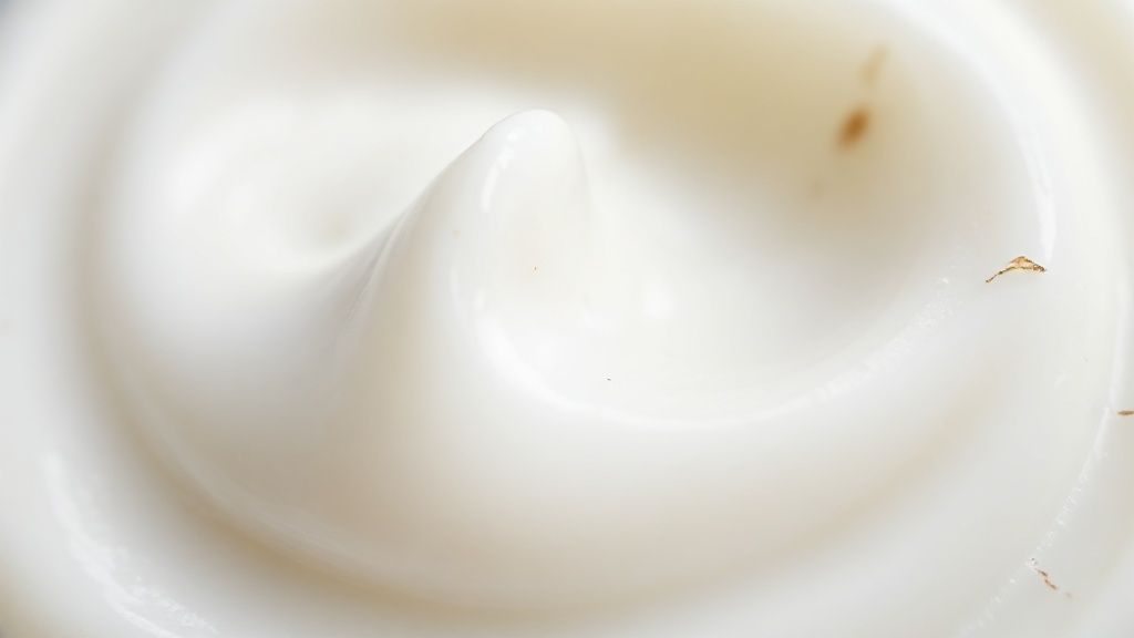 Close-up do hidratante finalizado, textura homogênea, com leve brilho e aparência cremosa