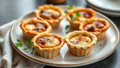 Empadinhas douradas e crocantes recém-saídas do forno, com recheio cremoso e visual caseiro irresistível