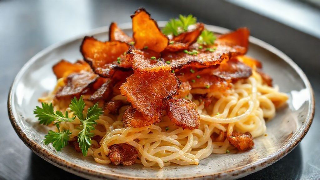 Farofa com bacon crocante dourada e soltinha servida em tigela, deliciosa e perfeita para acompanhar carnes e aves