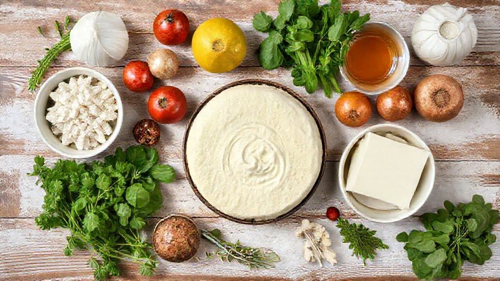 Ingredientes e utensílios básicos dispostos sobre bancada para ajustar o cozimento e salvar o bolo cru