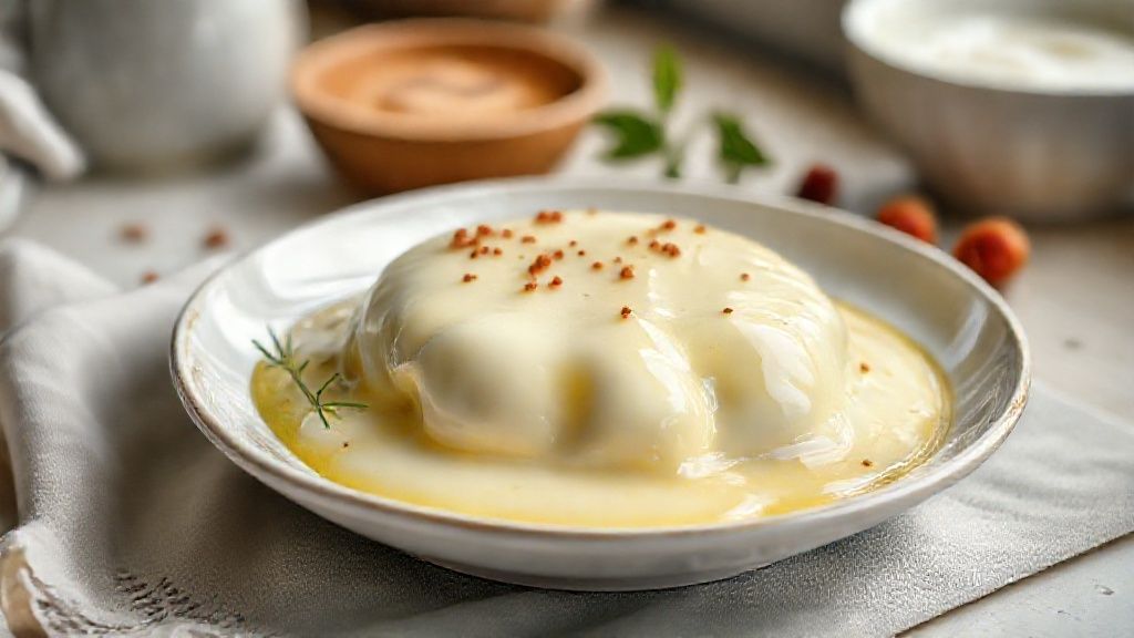 Leite condensado caseiro com 3 ingredientes em pote de vidro, cremoso e dourado, pronto para sobremesas.