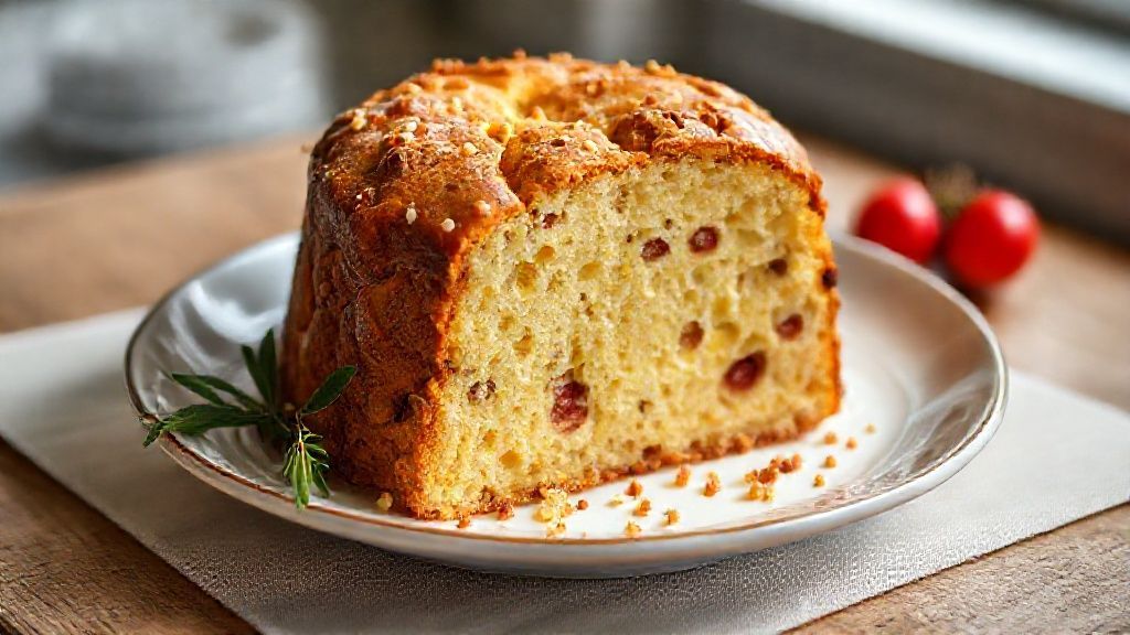 Panetone artesanal dourado e macio, pronto para venda, ilustrando receita de panetone para vender econômica.