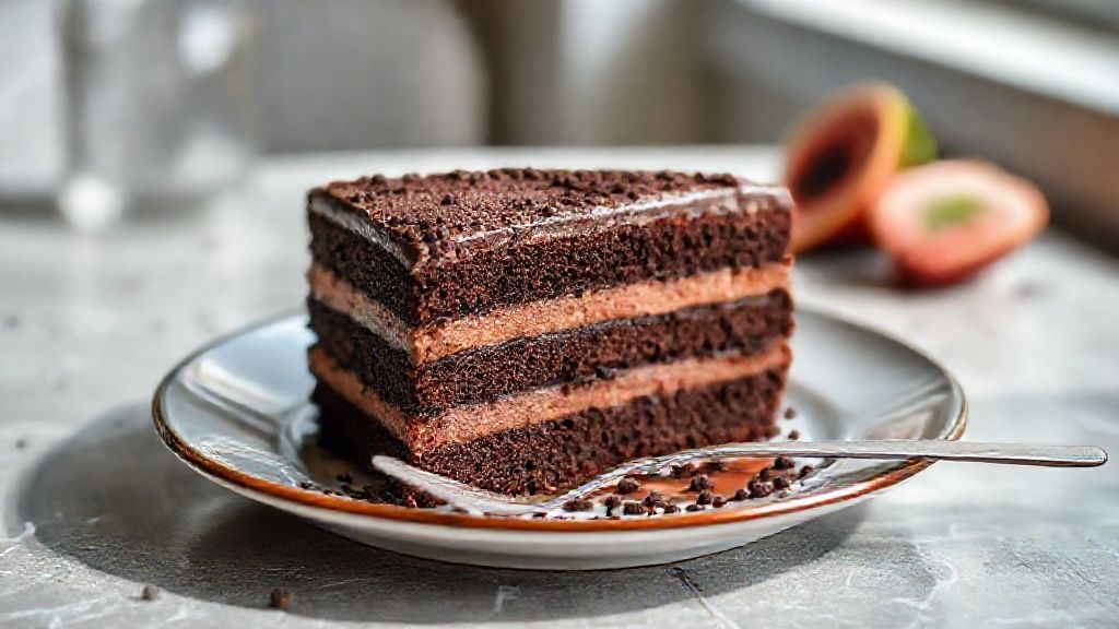 Pão de ló de chocolate fofo e leve, bolo pronto e apetitoso com textura aerada e aroma irresistível de cacau
