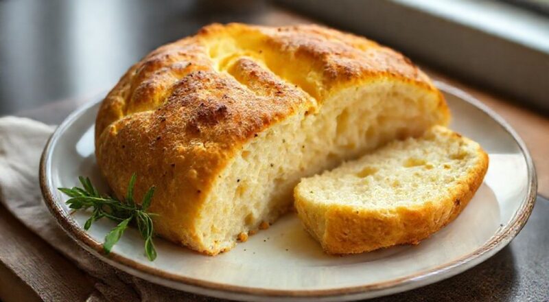 Pães de queijo dourados, servidos em uma cesta de palha, crocantes por fora e macios por dentro
