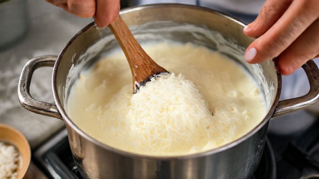 Mãos em ação durante um passo crucial do modo de preparo da receita