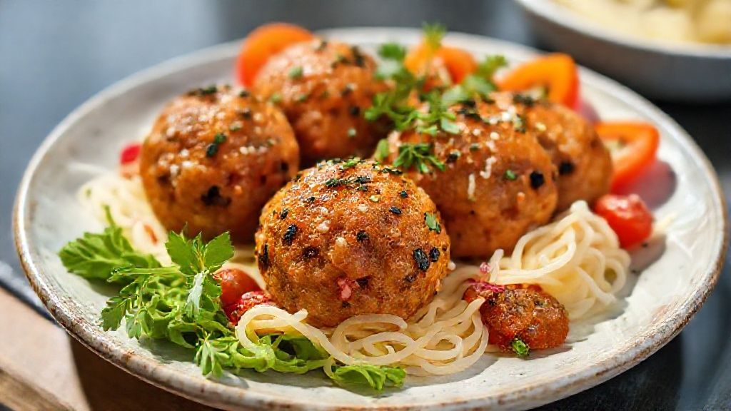 Quibe cru de tomate servido em travessa com hortelã e azeite, prato vegetariano leve e refrescante