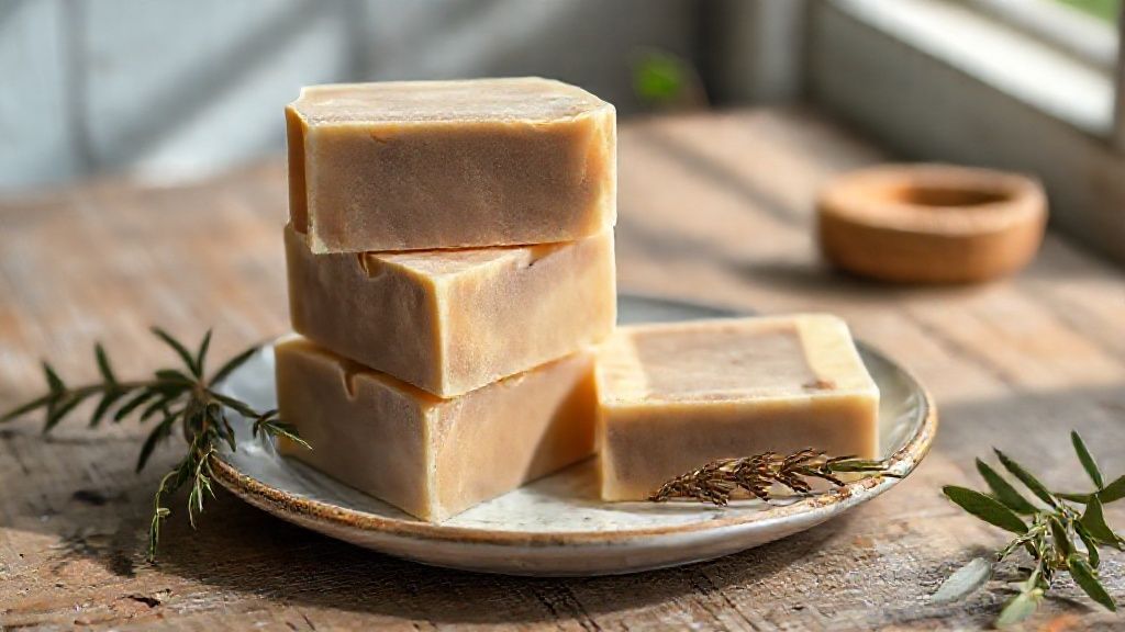 Sabão caseiro com 3 ingredientes cortado em barras, artesanal, econômico e ecológico, ideal para limpeza profunda