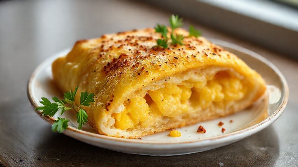 Salgados assados de milho dourados e cremosos, dispostos em prato rústico prontos para servir