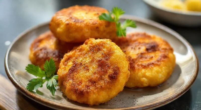 Bolinhos de chuva dourados, polvilhados com açúcar e canela, servidos em tigela de cerâmica sobre mesa de madeira.