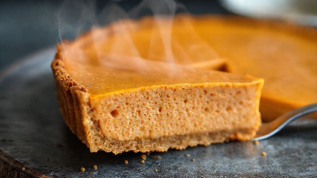 Close-up destacando a textura dourada e o interior cremoso da tortinha.