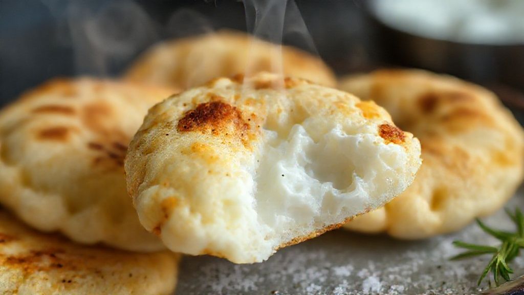 Close-up destacando a textura macia e o brilho da calda com coco ralado