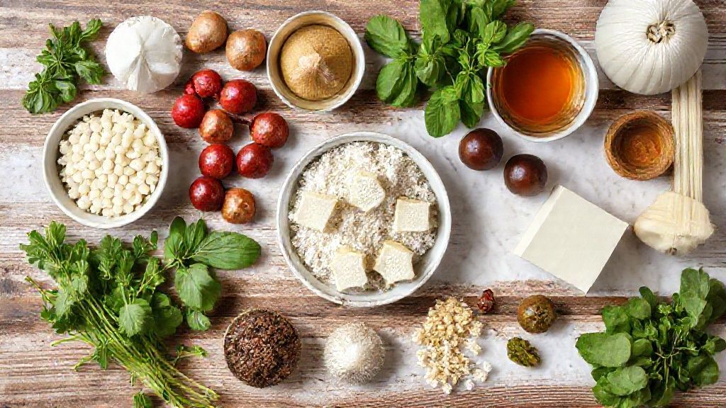 Ingredientes organizados para o preparo do bombom prestígio, incluindo coco ralado, leite condensado e chocolate.