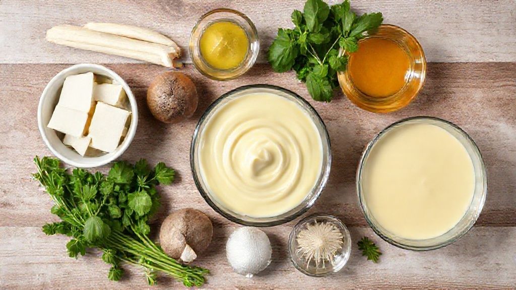 Ingredientes do doce de leite dispostos sobre bancada: leite, açúcar, bicarbonato e baunilha